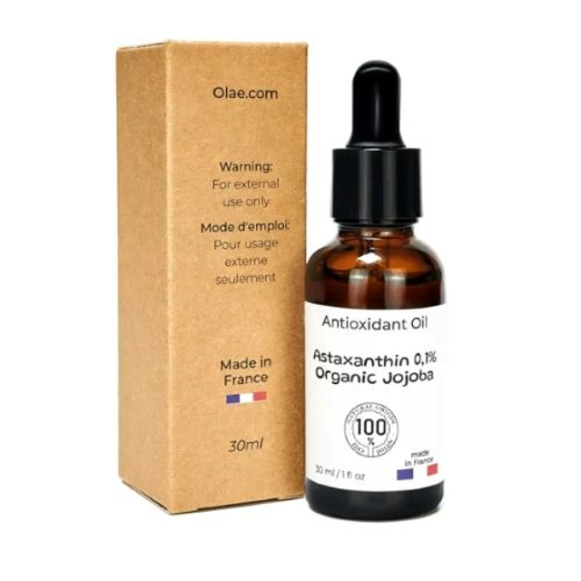 Sérum Huile Antioxydante Astaxanthine 0,1 % dans Jojoba, Huile Antioxydante