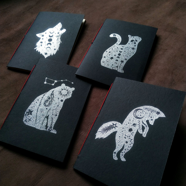 Mini carnet Silhouette A6 - argenté