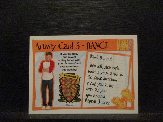 High School Musical 2 Dance Activity Original Trading Card #5