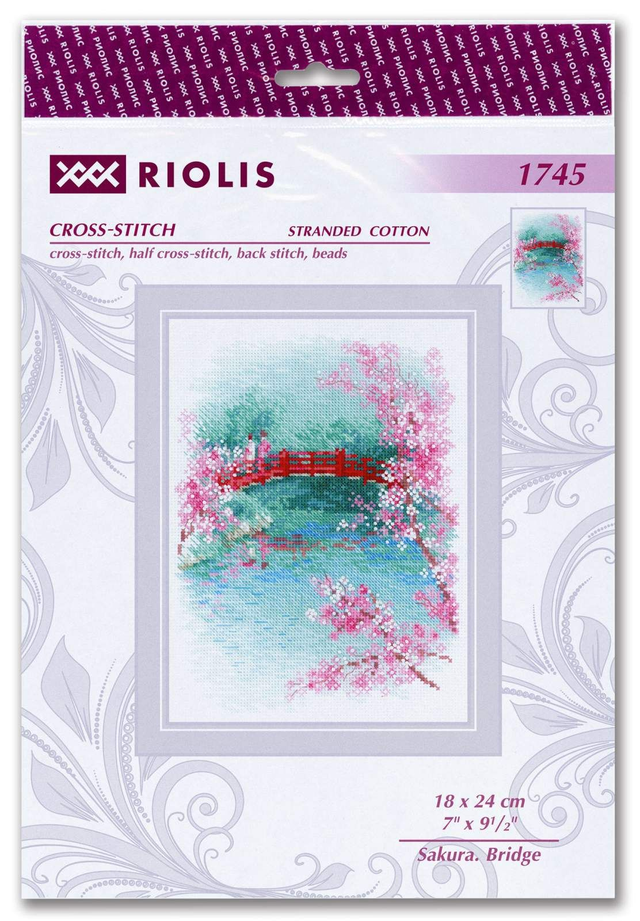 RIOLIS Cross Stitch Kit - 1745 - Sakura - Bridge