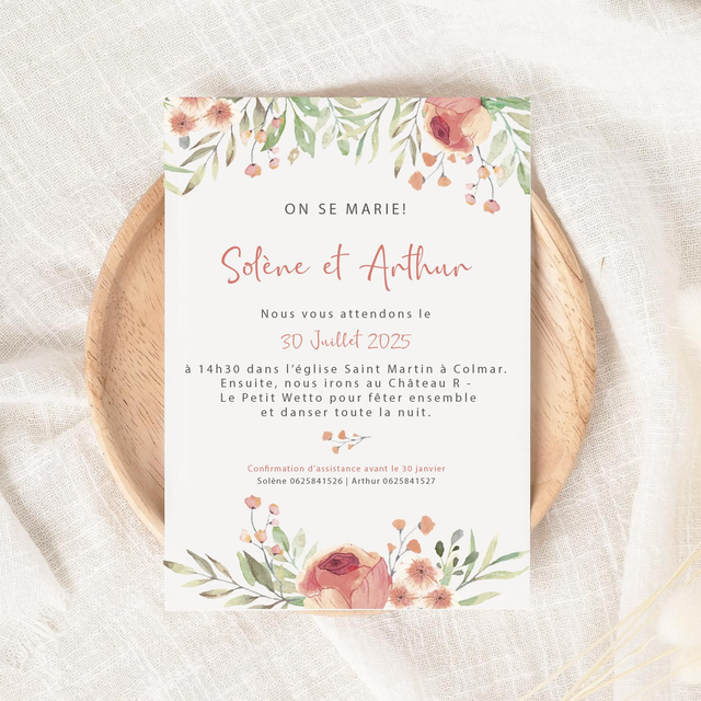 Faire-part mariage | Modèle Juliette