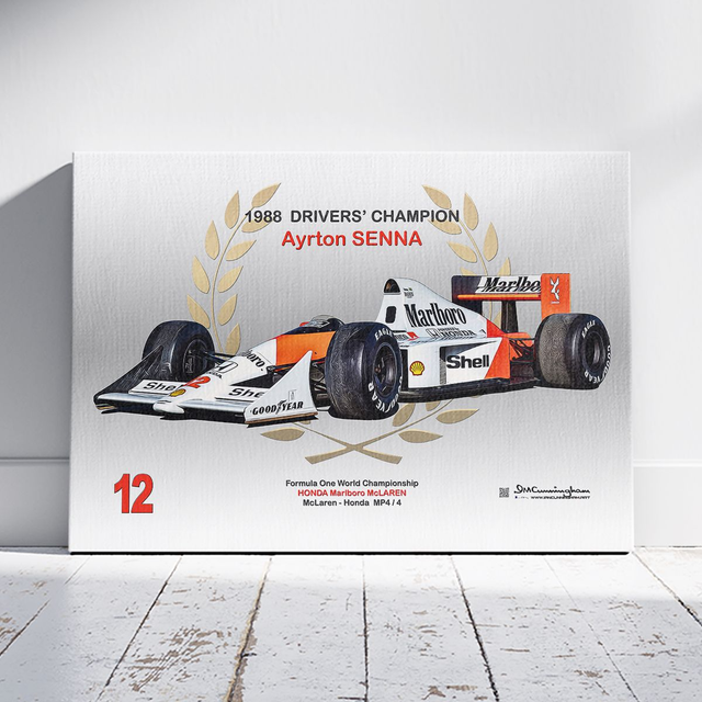 C260104 McLaren MP4/4 Formula 1 Ayrton SENNA 1988 Champion F1