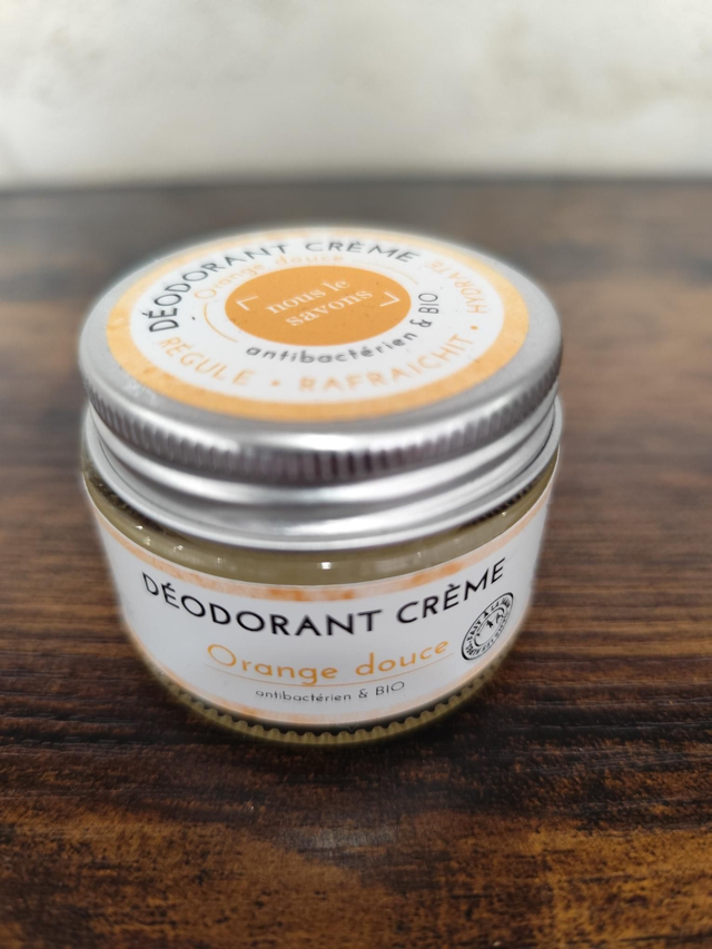Déodorant Crème Bio Orange douce – Naturel, Antibactérien & Rafraîchissant
