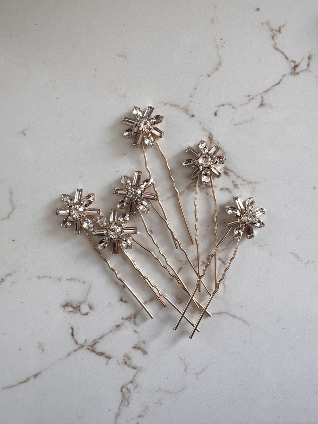Amelie Crystal Hair Pins