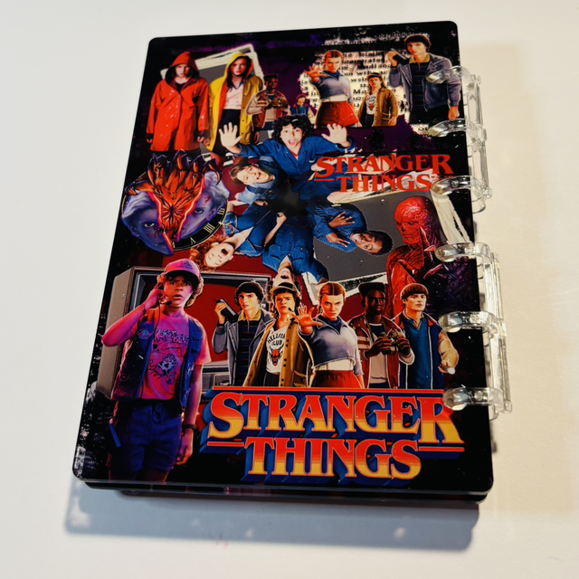 Acrylic Stranger Things themed shaker notebook