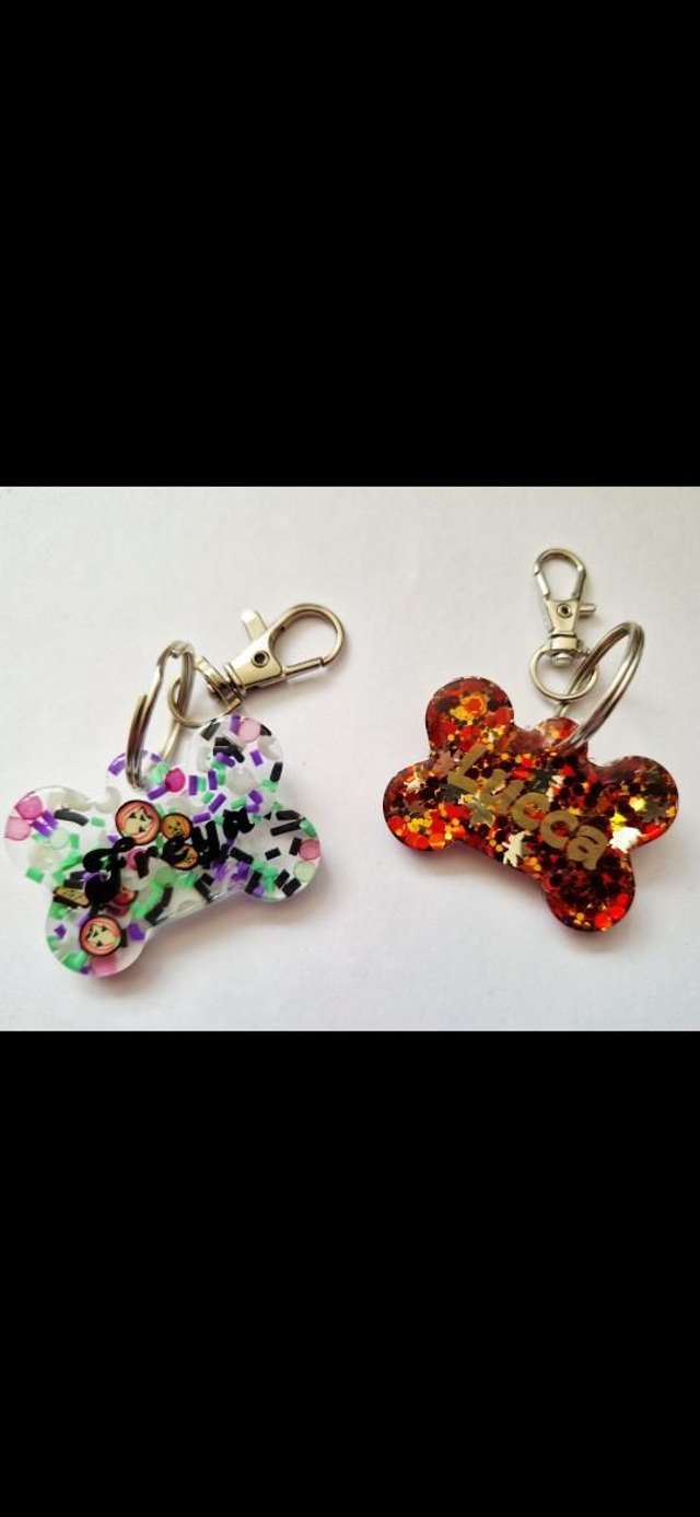 Halloween resin tags