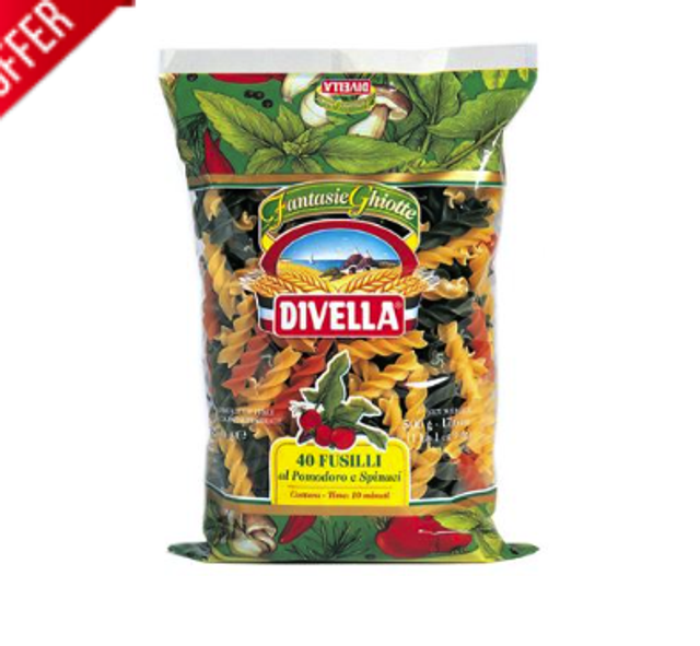 Divella - n.40. Tricolor Fusilli 500g