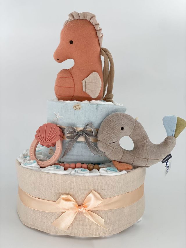 Windeltorte „Seepferdchen“ – zarte Meereswelt für kleine Wunder