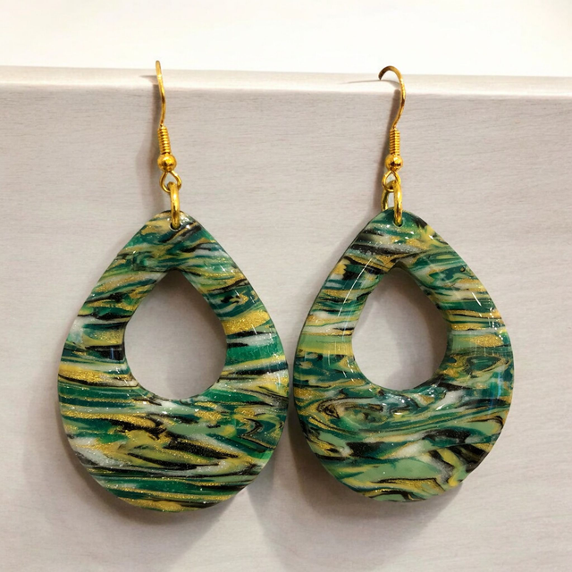 MAXI GOUTTES TIGREES VERT/OR