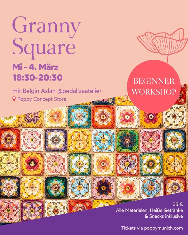 Granny Square Beginner Workshop / 04.03 / 18:30-20:30