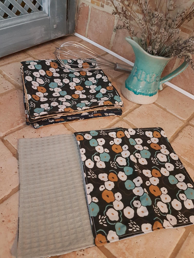 1 feuille d'essuie-tout floral vintage (coloris au choix)