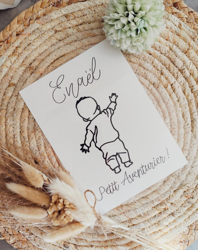 Affiche personnalisée avec prénom " Petit Aventurier "