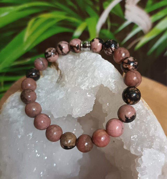Bracelet en rhodonite