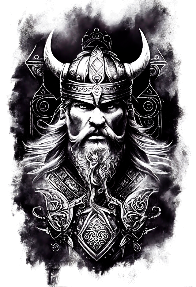 Norse Warrior oil Painting T-Shirt