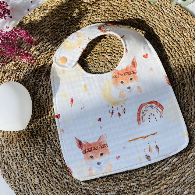 Bavoir bébé fille personnalisable 0/6 mois 