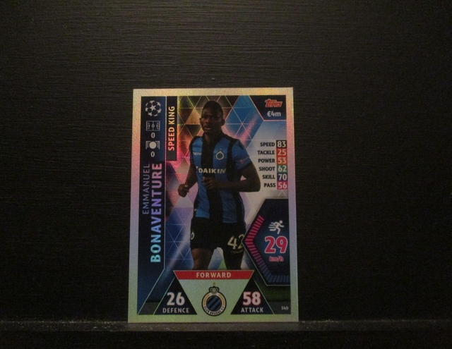 Emmanuel Bonaventure - UEFA Champions League Match Attax 2018/19 Original Trading Card #340