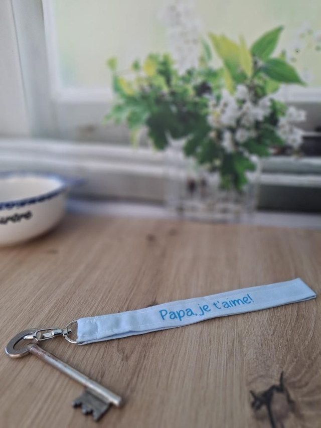 Porte-clés - Papa je t'aime, bleu clair