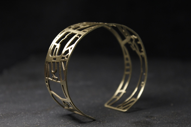 Geneve  Bords du Rhone &amp; Lac Leman | Manchette classique | Laiton | Dedale