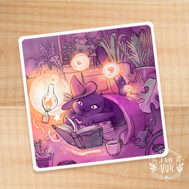 Print carré - Le moment lecture de Kitty