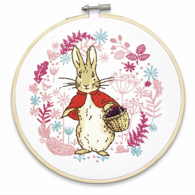 Beatrix Potter - Flopsy Goes Blackberry Picking Embroidery Kit 