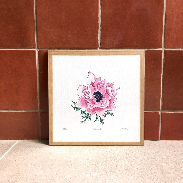 Anemone Flower Art Print - Botanical Spring Art