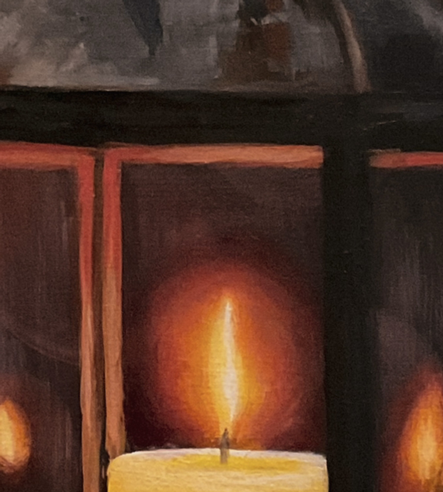 Original Painting Cedar Everlasting Lantern