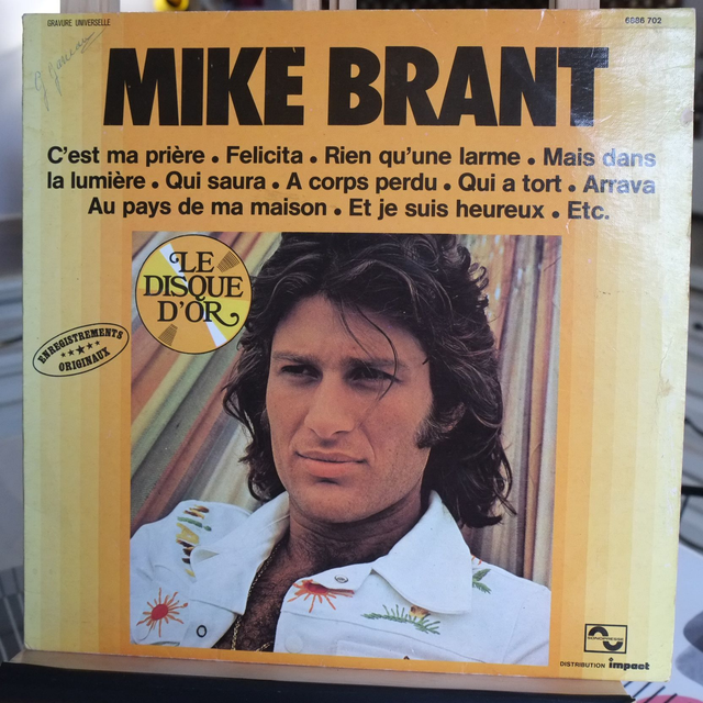 MIKE BRANT -Le disque d'or