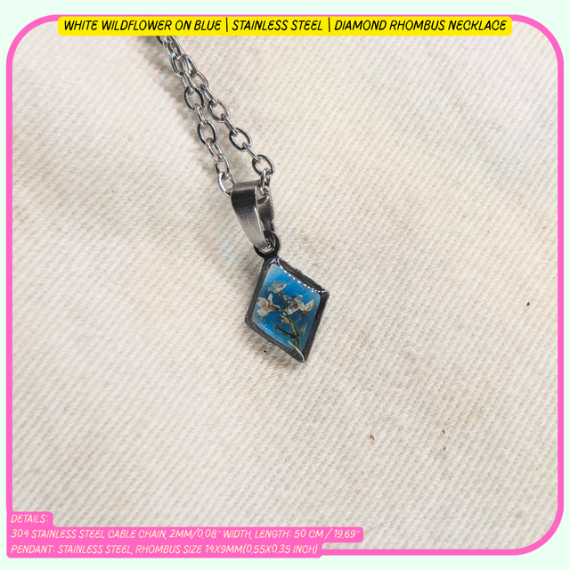 "Diamond" Rhombus Pendant | Necklaces | Real Flowers