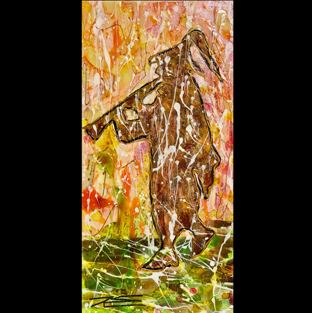 Le Joueur de Pipeau - 20x40cm - 2020