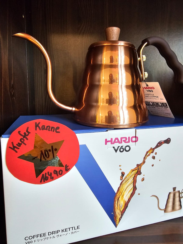 Kupferkanne Dripper Handfilter V60 Drip Kettle Buono Copper