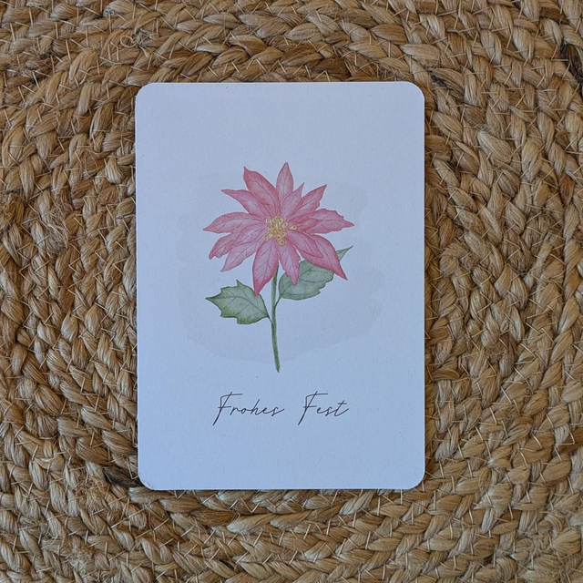 Postkarte "Weihnachtsstern" gedruckt 