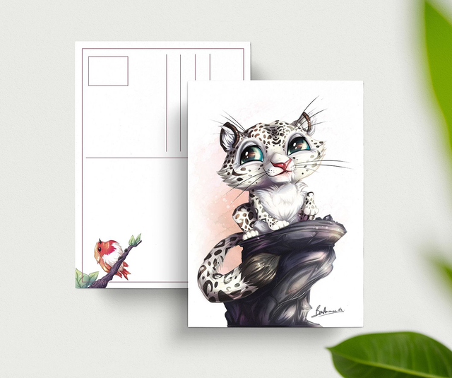 Carte postale Panthère des Neiges