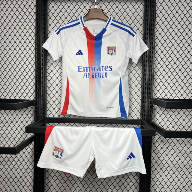 Conjunto camiseta + pantalón NIÑOS 1ª Olympique De Lyon  24-25