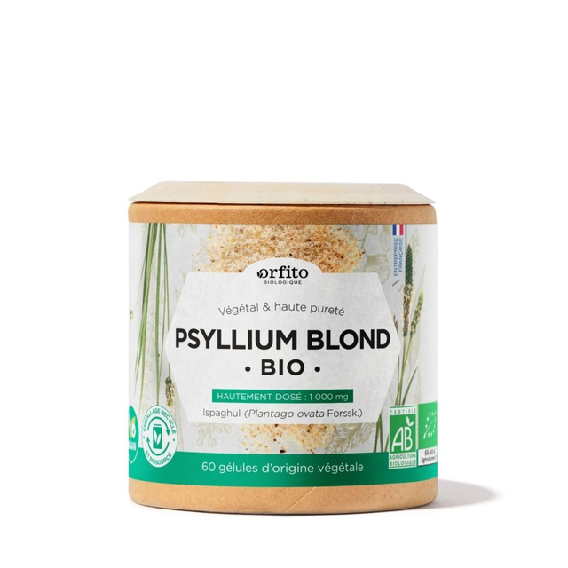 Psyllium blond Bio 1000 mg - 60 gélules végétales