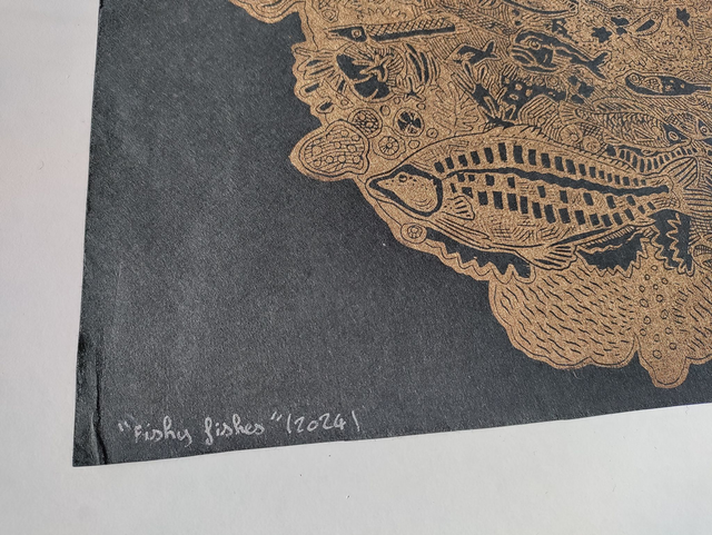 Impression Fishy fish doré A3