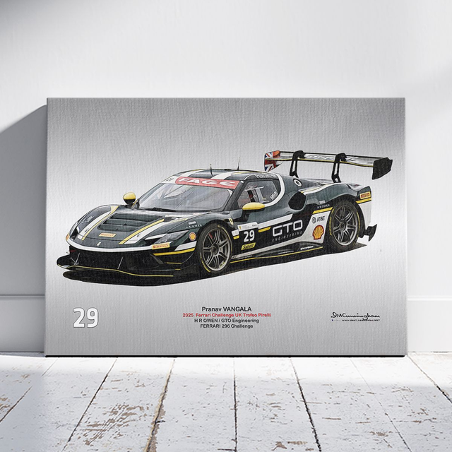 C250802 FERRARI 296 Challenge FCUK25 #29 Pranav Vangala HROwen DNPK ICA2935