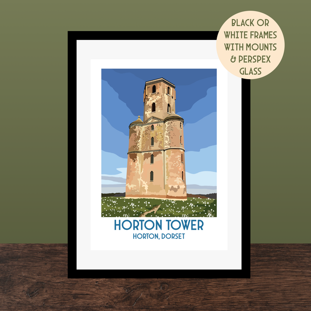 Horton Tower, Travel Poster Print - Vintage Style Dorset Wall Art