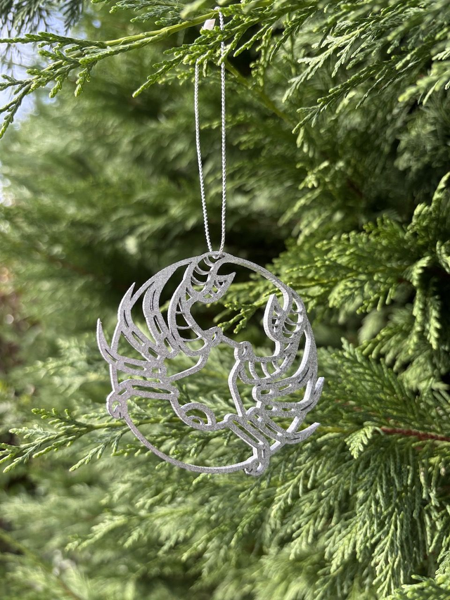 Boule de Noel Cancer Argent