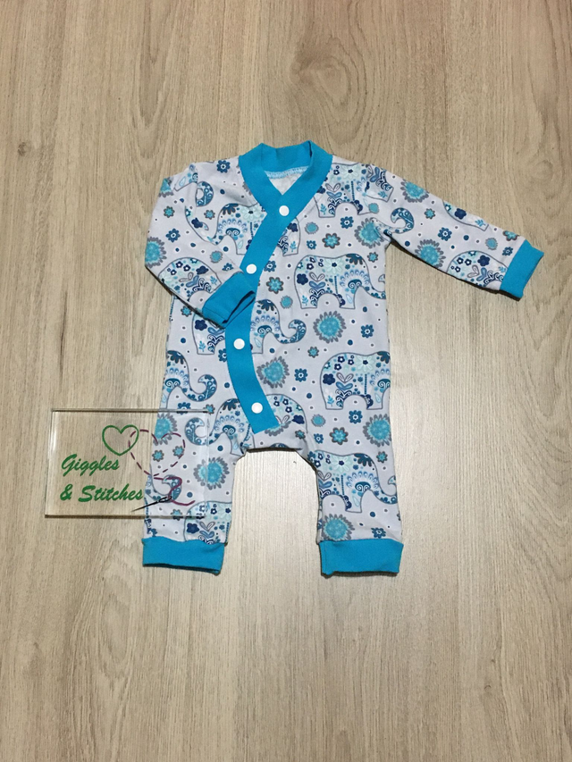 Elephants Baby Romper