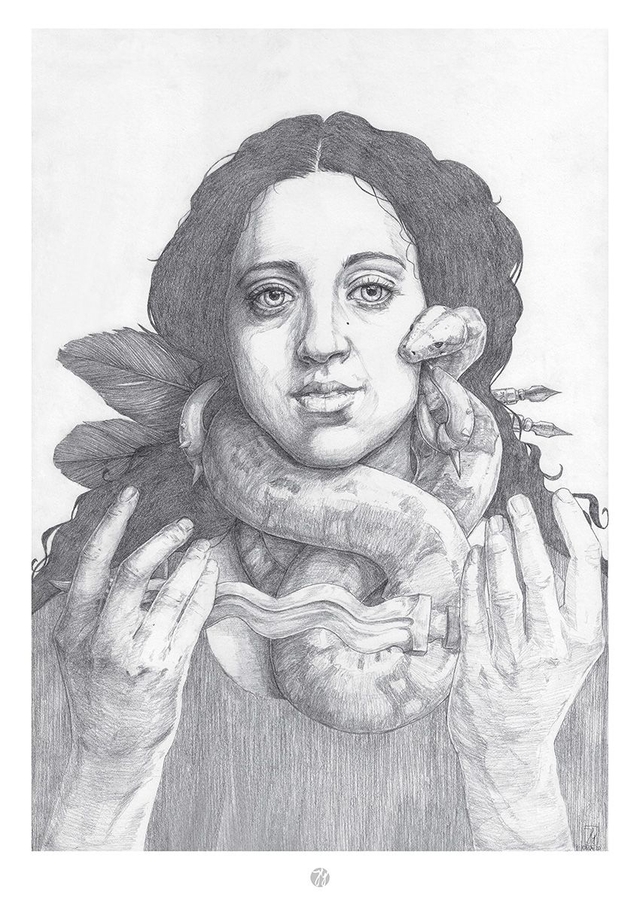 ART PRINT - LADY OF WORDS - FEDER & DOLCH