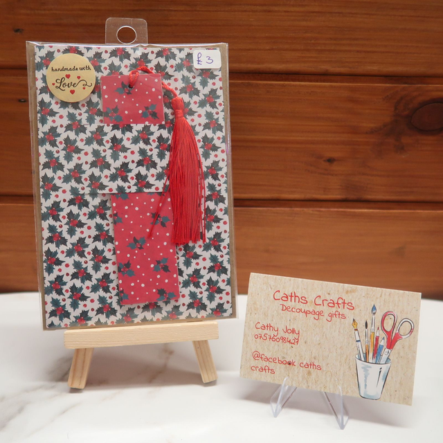 Christmas Bookmark Greeting Card