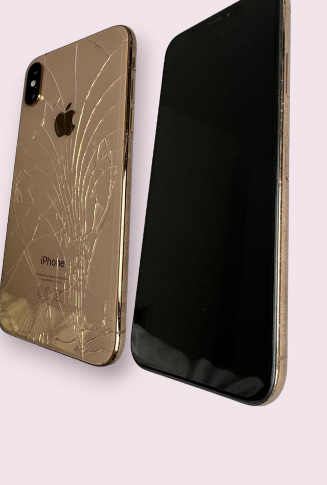 iPhone XS 128GB z rozbitym tyłem Gold sprawny 