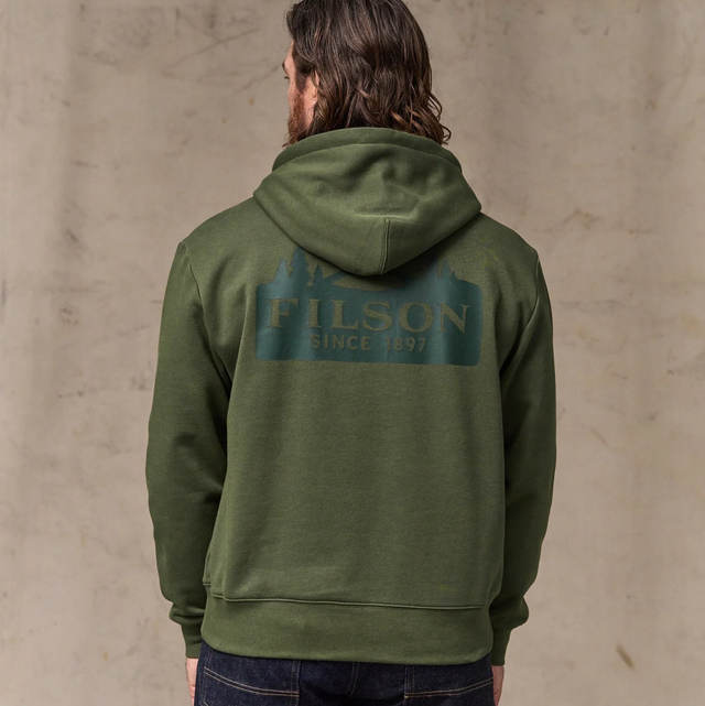 Filson Scenic Graphic Hoodie Surplus Green
