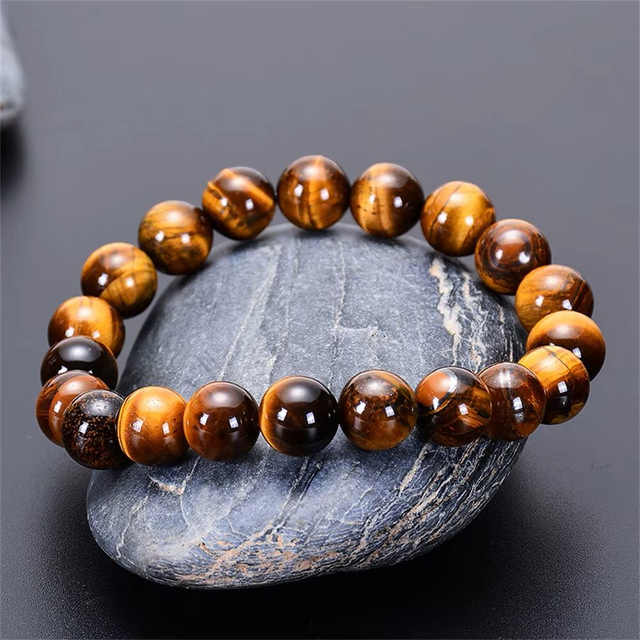 Bracelet en œil de tigre en pierre naturelle de guérison 10 mm