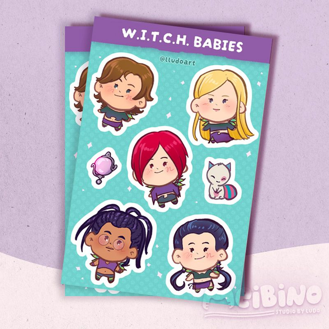 arkusz naklejek - W.i.t.c.h.