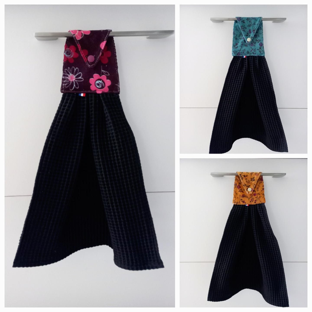 Essuie-mains en tissu nid d'abeille 