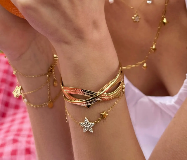 Bracelet étoile en acier inoxydable 