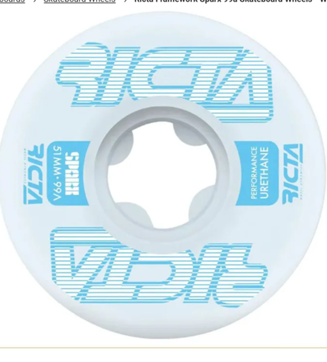 Ricta Framework Sparx White Skateboard Wheels