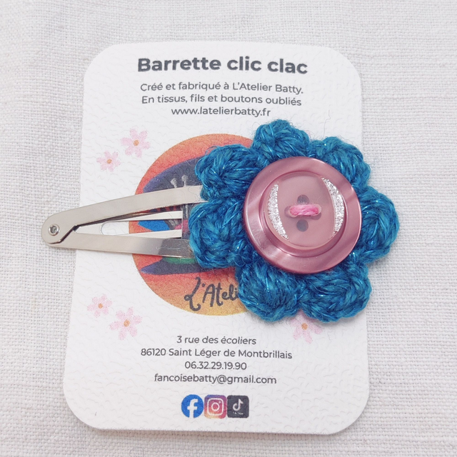 Barrette clic clac Jardin d'hiver 