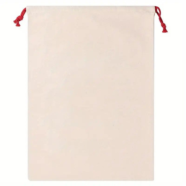 Hotte de noël imitation lin à personnaliser 